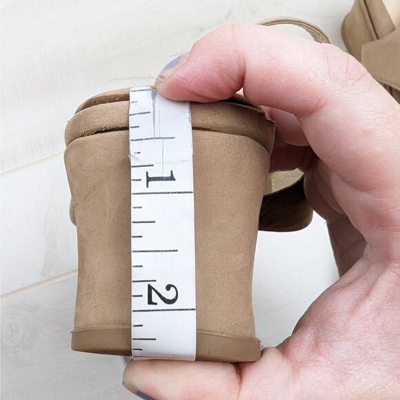 Beautifeel Tan Suede Wedge Slingback Square Toe Comfort Sandals Size 40‎ | 9 - Picture 9 of 10